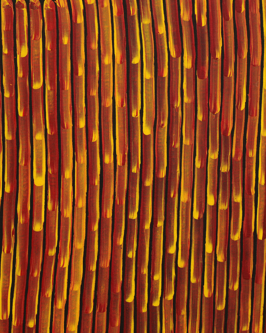 Aboriginal Artwork by Walter Jangala Brown, Tingari Cycle, 182x152cm
