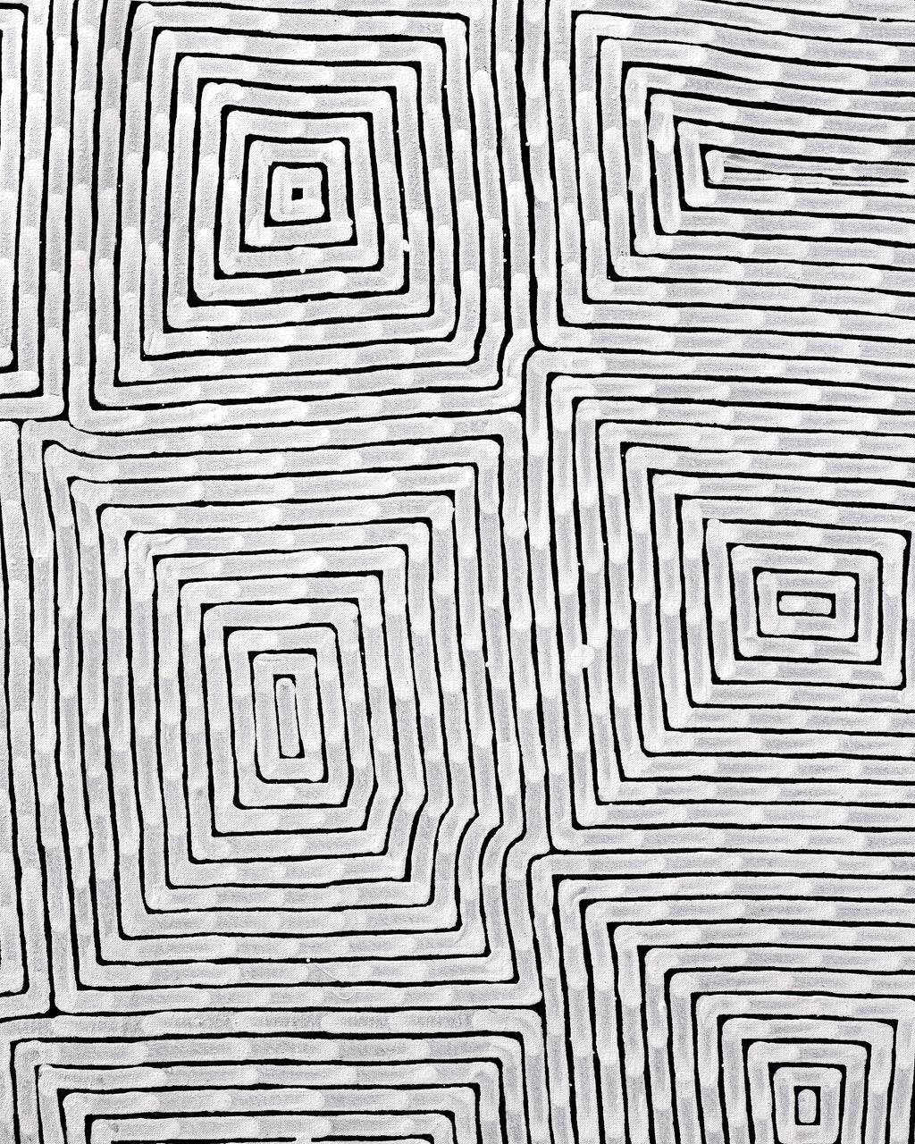Aboriginal Artwork by Walter Jangala Brown, Tingari Cycle, 182x107cm