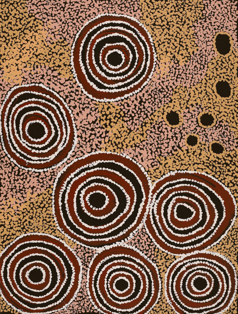 Aboriginal Artwork by Wanatjura Lewis, Seven Sisters, 61x46cm