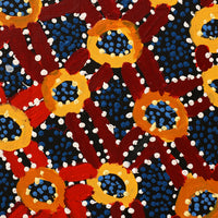 Aboriginal Artwork by Watson Jangala Robertson, Ngapa Jukurrpa (Water Dreaming) - Puyurru, 91x76cm
