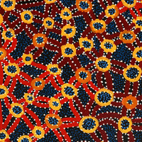 Aboriginal Artwork by Watson Jangala Robertson, Ngapa Jukurrpa (Water Dreaming) - Puyurru, 91x76cm