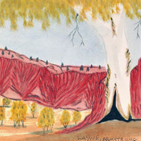 Aboriginal Artwork by Wayne Armstrong, Tjoritja (West MacDonnell Ranges) 54x16.5cm