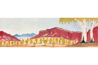 Aboriginal Artwork by Wayne Armstrong, Tjoritja (West MacDonnell Ranges) 54x16.5cm
