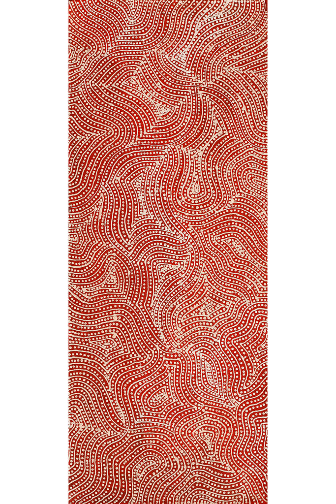 Aboriginal Artwork by Wendy Nungarrayi Brown, Napaljarri-warnu Jukurrpa (Seven Sisters Dreaming), 76x30cm