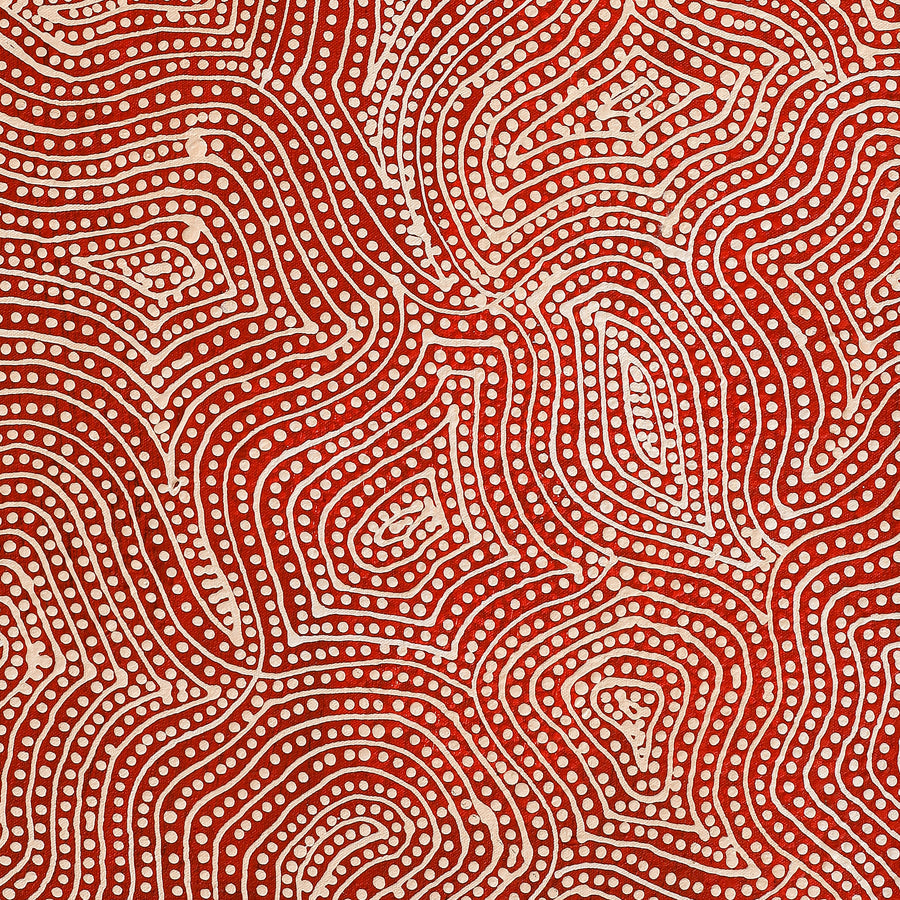 Aboriginal Artwork by Wendy Nungarrayi Brown, Napaljarri-warnu Jukurrpa (Seven Sisters Dreaming), 76x30cm