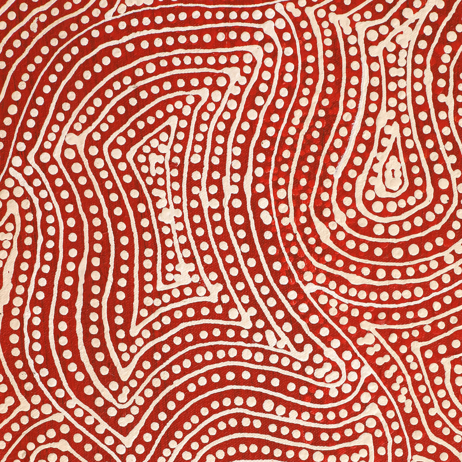 Aboriginal Artwork by Wendy Nungarrayi Brown, Napaljarri-warnu Jukurrpa (Seven Sisters Dreaming), 76x30cm