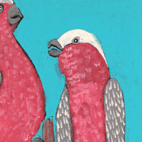 Aboriginal Artwork by Wilma Napangardi Poulson, Birds that live around Yuendumu, 46x46cm