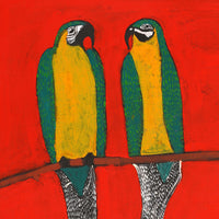 Aboriginal Artwork by Wilma Napangardi Poulson, Birds that live around Yuendumu, 61x46cm