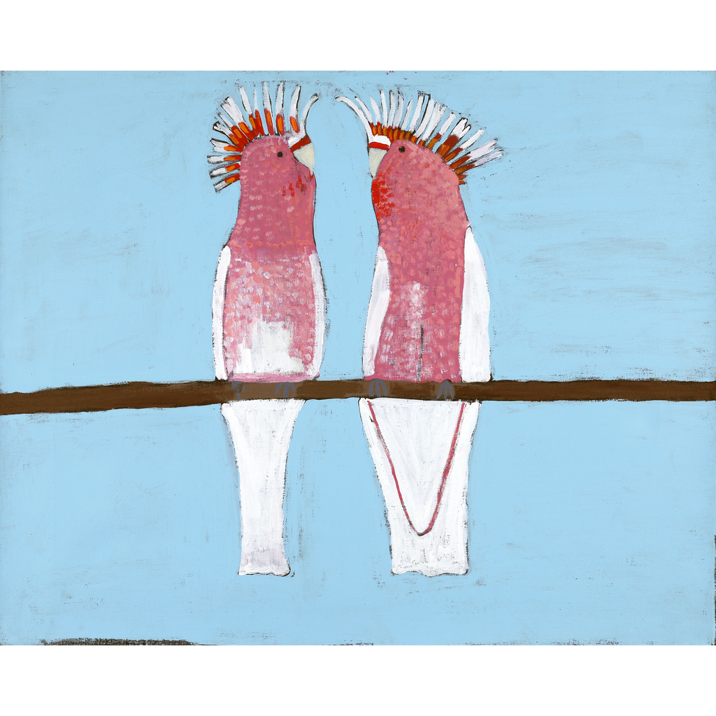 Aboriginal Artwork by Wilma Napangardi Poulson, Birds that live around Yuendumu, 76x61cm