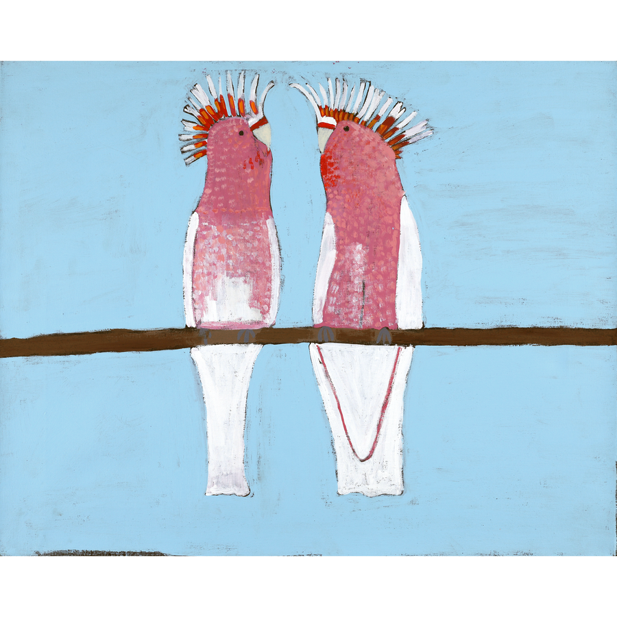 Aboriginal Artwork by Wilma Napangardi Poulson, Birds that live around Yuendumu, 76x61cm
