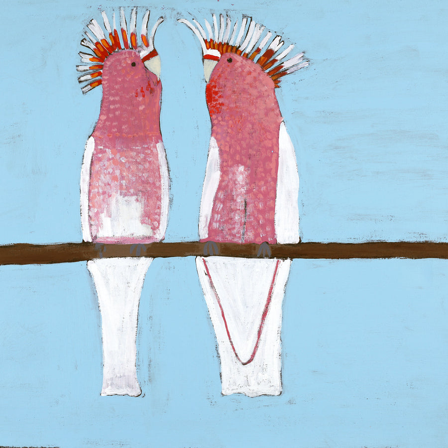 Aboriginal Artwork by Wilma Napangardi Poulson, Birds that live around Yuendumu, 76x61cm