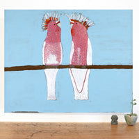 Aboriginal Artwork by Wilma Napangardi Poulson, Birds that live around Yuendumu, 76x61cm