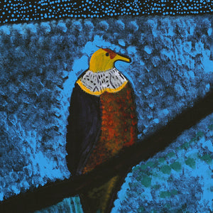 Aboriginal Art by Wilma Napangardi Poulson, Birds that live around Yuendumu, 76x61cm - ART ARK®