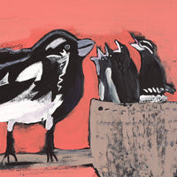 Aboriginal Artwork by Wilma Napangardi Poulson, Birds that live around Yuendumu, 76x76cm