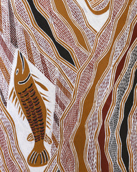 Aboriginal Artwork by Wulu Marawili, Garraŋali (Maḏarrpa clan), 124x51cm