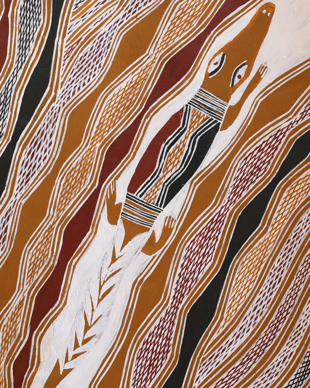 Aboriginal Artwork by Wulu Marawili, Garraŋali (Maḏarrpa clan), 124x51cm