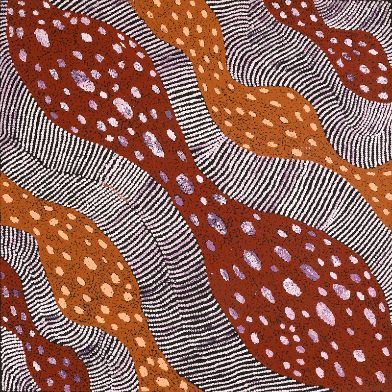 Aboriginal Artwork by Yangi Yangi Fox, Ngintaka, 61x61cm