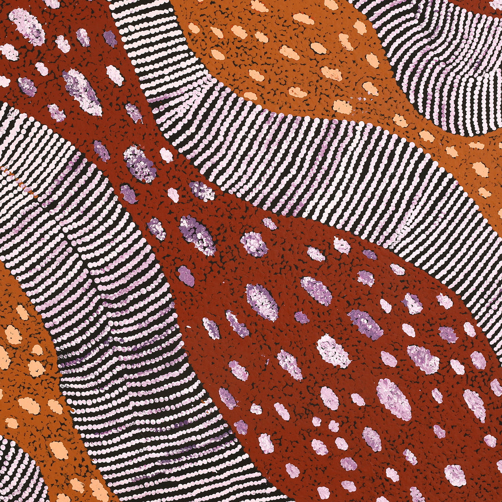 Aboriginal Artwork by Yangi Yangi Fox, Ngintaka, 61x61cm - ART ARK®