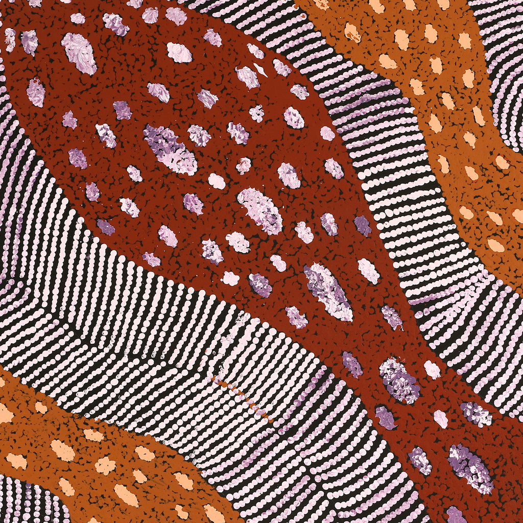 Aboriginal Art by Yangi Yangi Fox, Ngintaka, 61x61cm - ART ARK®