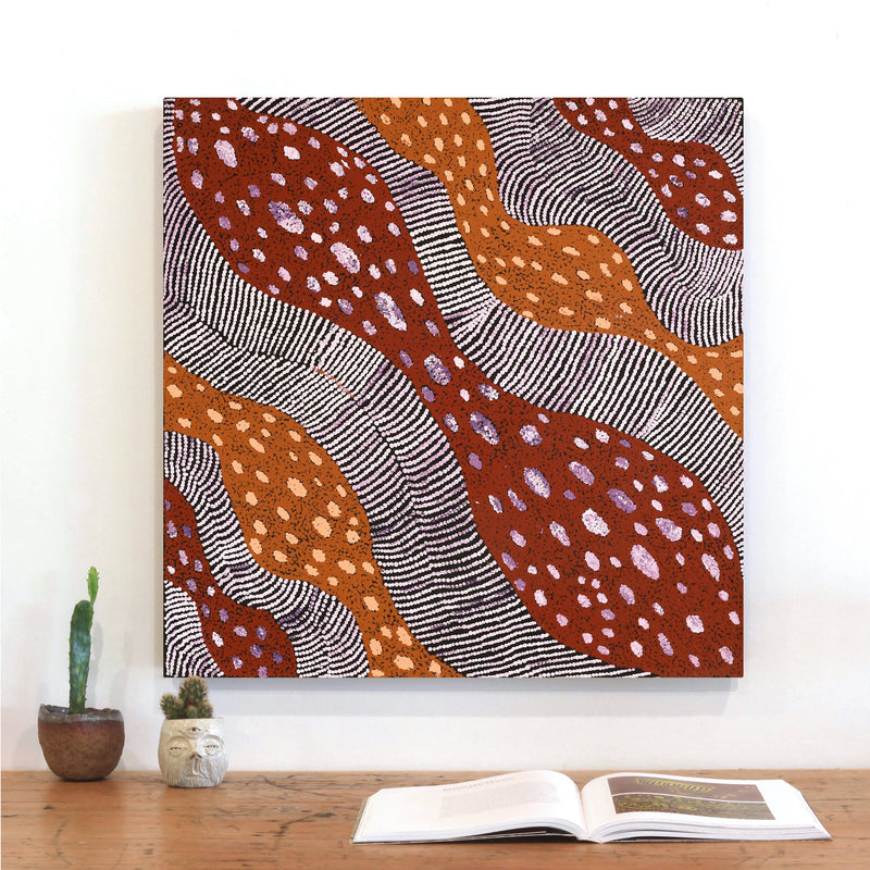Aboriginal Artwork by Yangi Yangi Fox, Ngintaka, 61x61cm