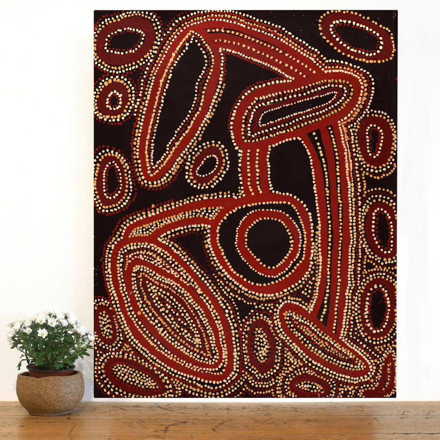 Aboriginal Artwork by Yanyi Bandicha, Ngayuku Ngura, 91x71cm