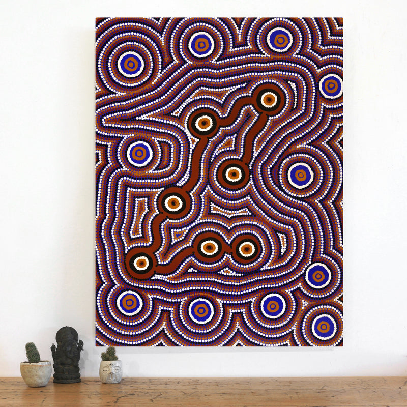 Aboriginal Artwork by Yaritji Miller, Aṉangu Pitjantjatjara Yankunytjatjara Art Centres, 101x76cm