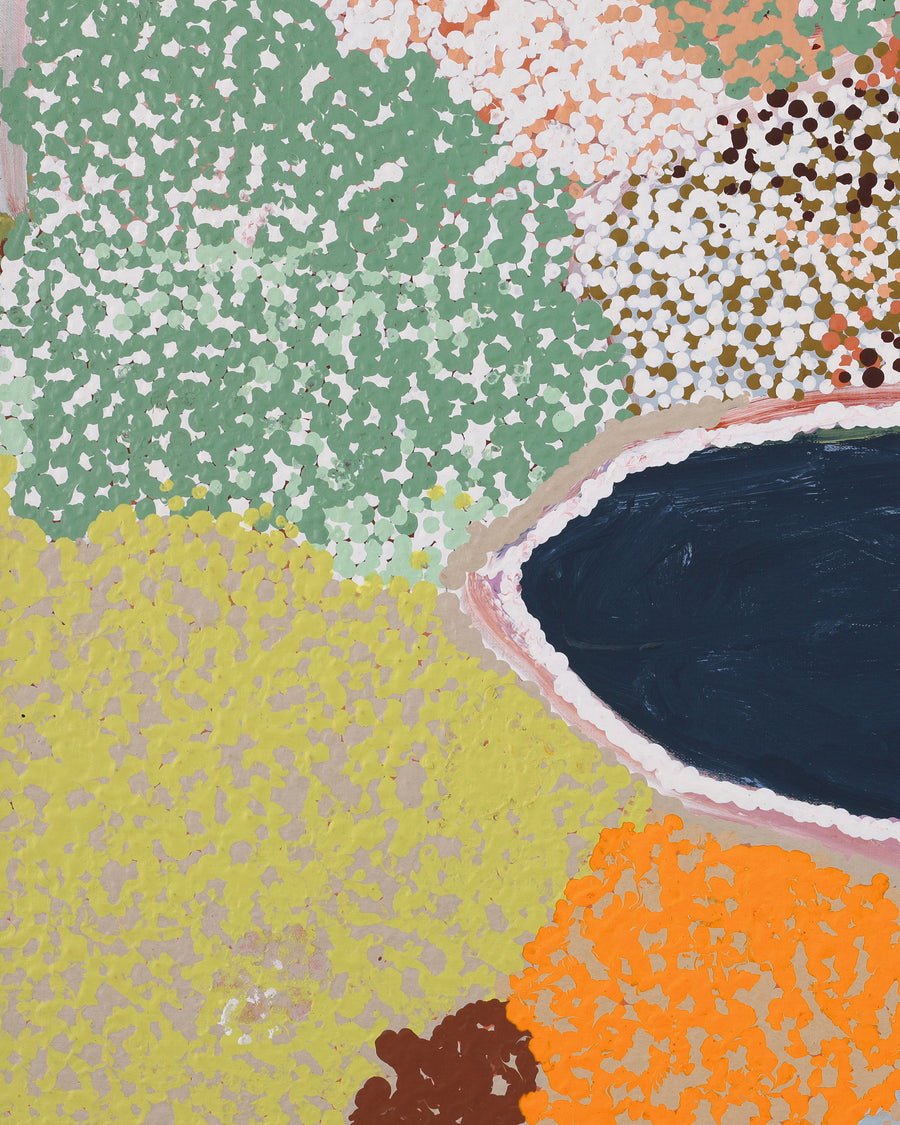 Aboriginal Artwork by Yikartu Bumba, Jupurrl, 122x91cm