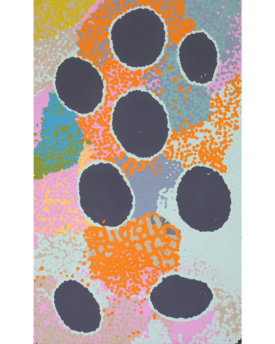 Aboriginal Artwork by Yikartu Bumba, Wirlarra (Wilarra), 76x46cm