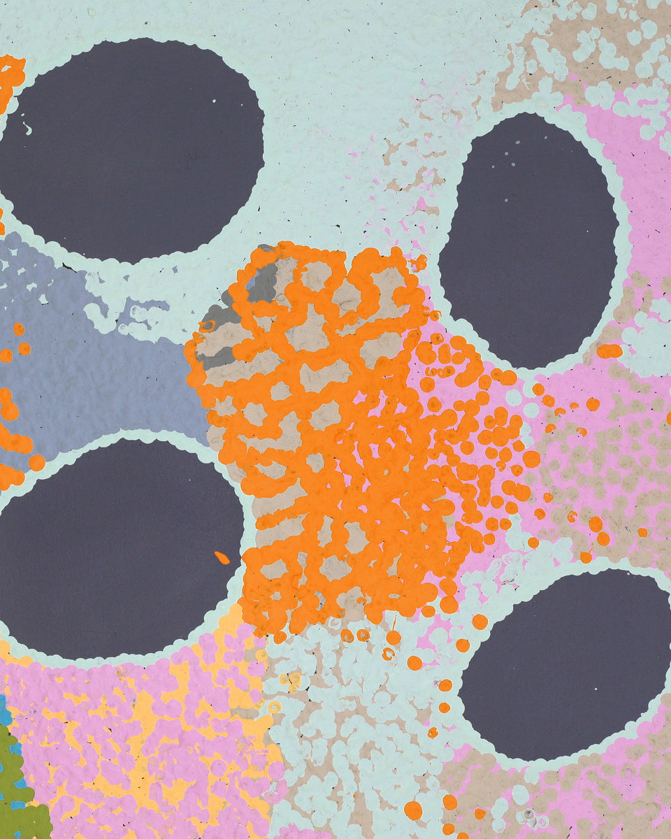 Aboriginal Artwork by Yikartu Bumba, Wirlarra (Wilarra), 76x46cm