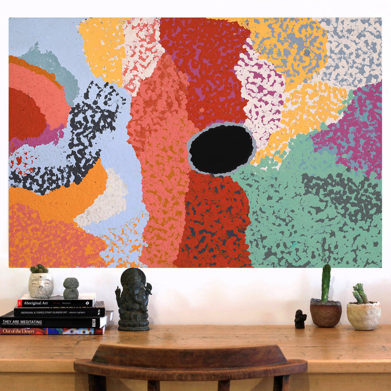 Aboriginal Artwork by Yikartu Bumba, Jupurrl, 91x61cm