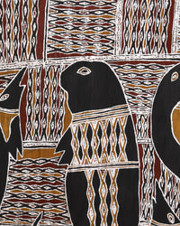 Aboriginal Artwork by Yirrinyina #2. Yunupiŋu, Gurtha, 93x35cm Bark