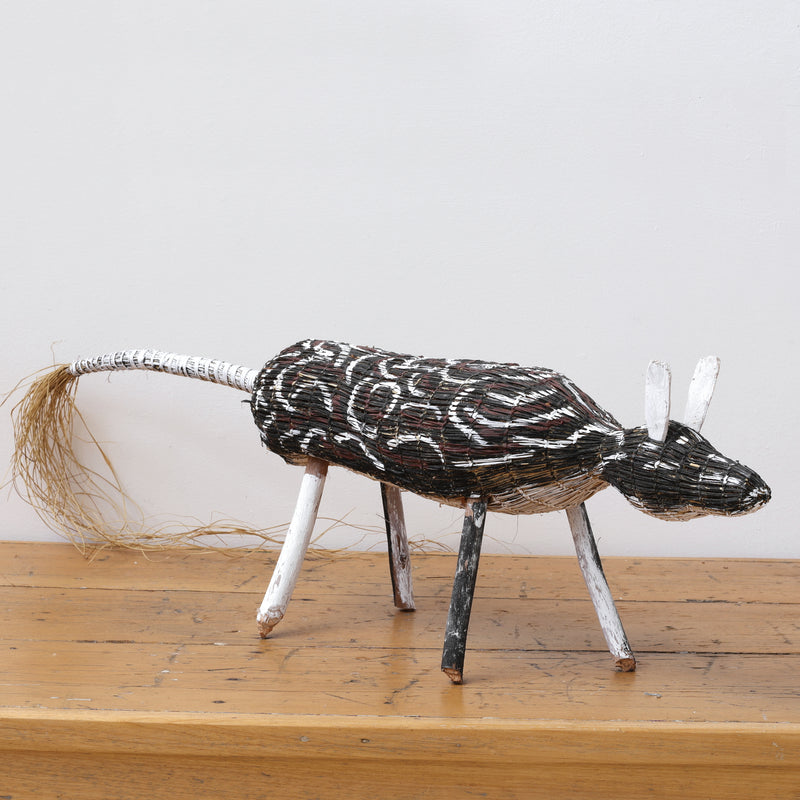 Aboriginal Artwork by Yolanda Rostron, Djamo (dog) Sculpture, 104cm