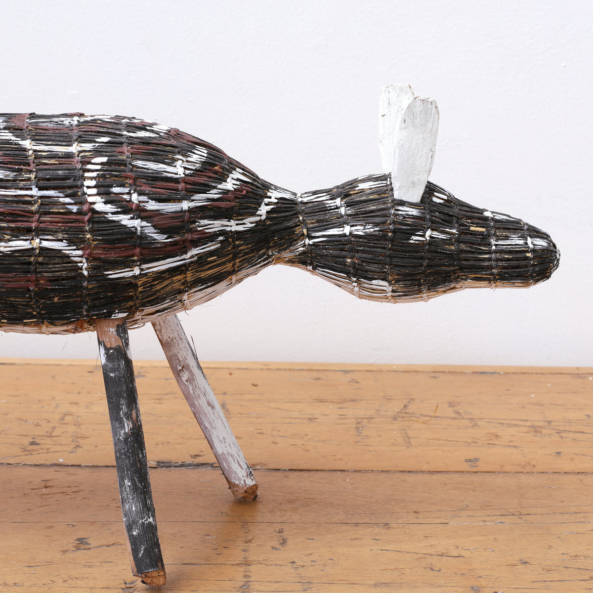 Aboriginal Artwork by Yolanda Rostron, Djamo (dog) Sculpture, 104cm