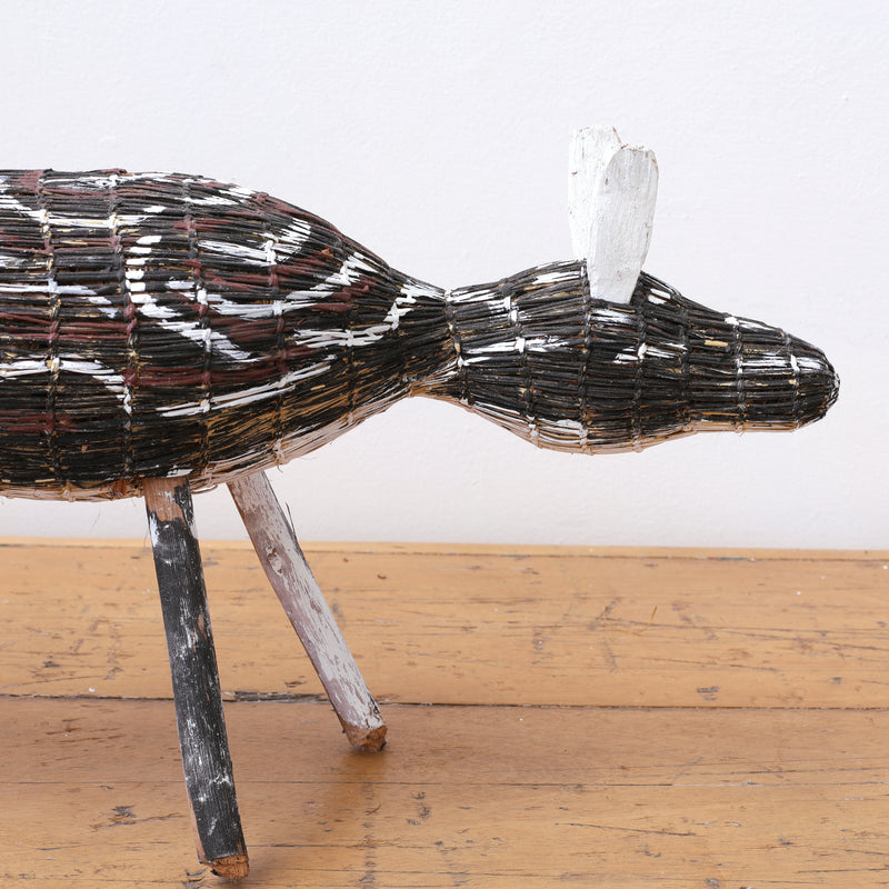 Aboriginal Artwork by Yolanda Rostron, Djamo (dog) Sculpture, 104cm