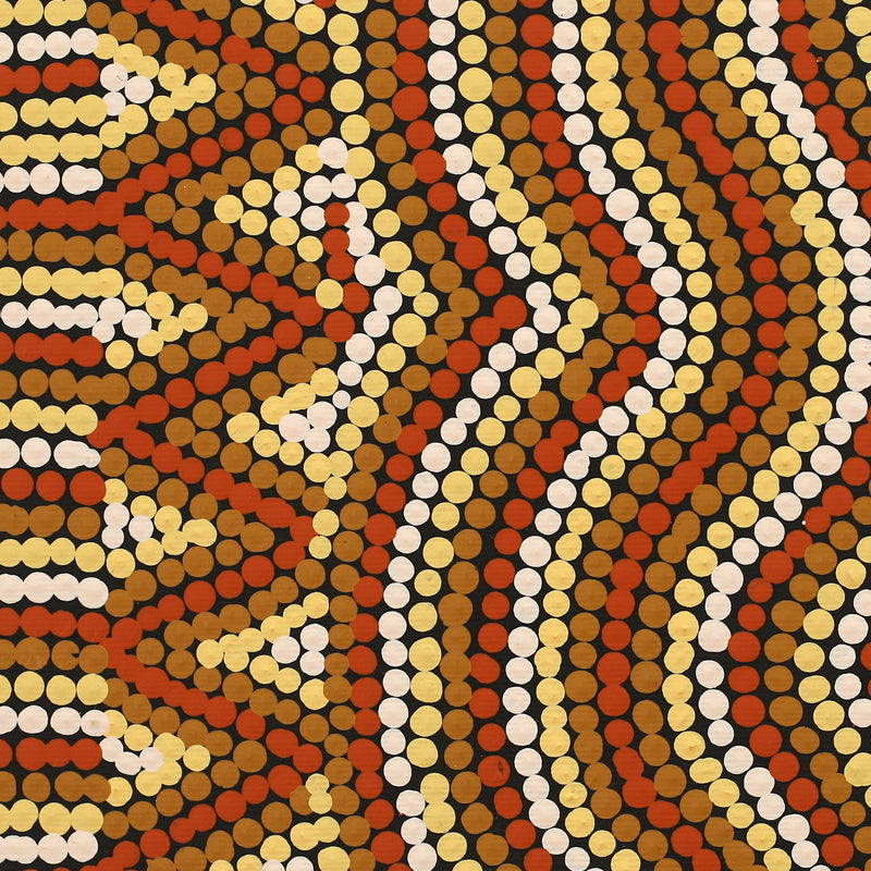 Aboriginal Artwork by Yvonne Nangala Gallagher, Yankirri Jukurrpa (Emu Dreaming) - Ngarlikurlangu, 30x30cm