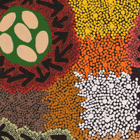 Aboriginal Artwork by Yvonne Nangala Gallagher, Yankirri Jukurrpa (Emu Dreaming) - Ngarlikurlangu, 40x40cm
