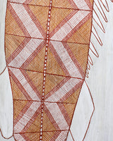 Aboriginal Art by Zipporah Nanguwerr, Birlmu or Namarnkorl (Barramundi), 89x30cm - ART ARK®