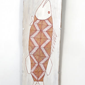 Aboriginal Art by Zipporah Nanguwerr, Birlmu or Namarnkorl (Barramundi), 89x30cm - ART ARK®