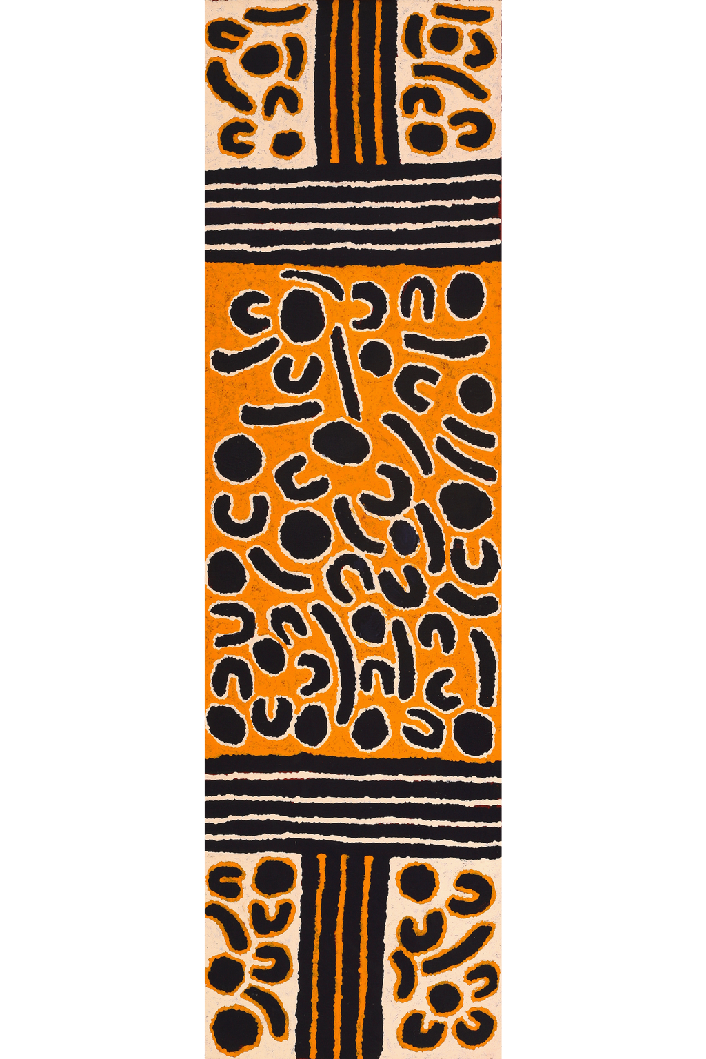 Aboriginal Artwork by Doreen Nungarrayi Reid, Karnta Jukurrpa (Womens Dreaming), 107x30cm