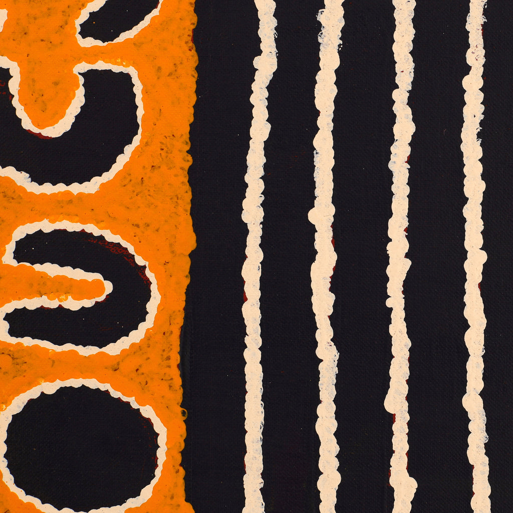 Aboriginal Artwork by Doreen Nungarrayi Reid, Karnta Jukurrpa (Womens Dreaming), 107x30cm