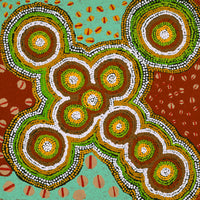 Aboriginal Artwork by Jennifer Forbes, Kungkarangkalpa (Seven Sisters Story), 61x61cm