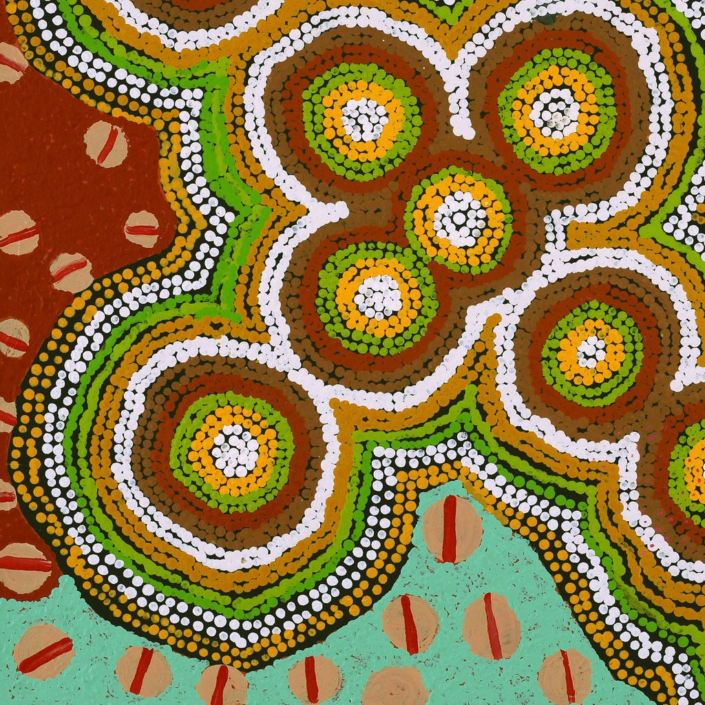 Aboriginal Artwork by Jennifer Forbes, Kungkarangkalpa (Seven Sisters Story), 61x61cm