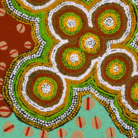 Aboriginal Artwork by Jennifer Forbes, Kungkarangkalpa (Seven Sisters Story), 61x61cm