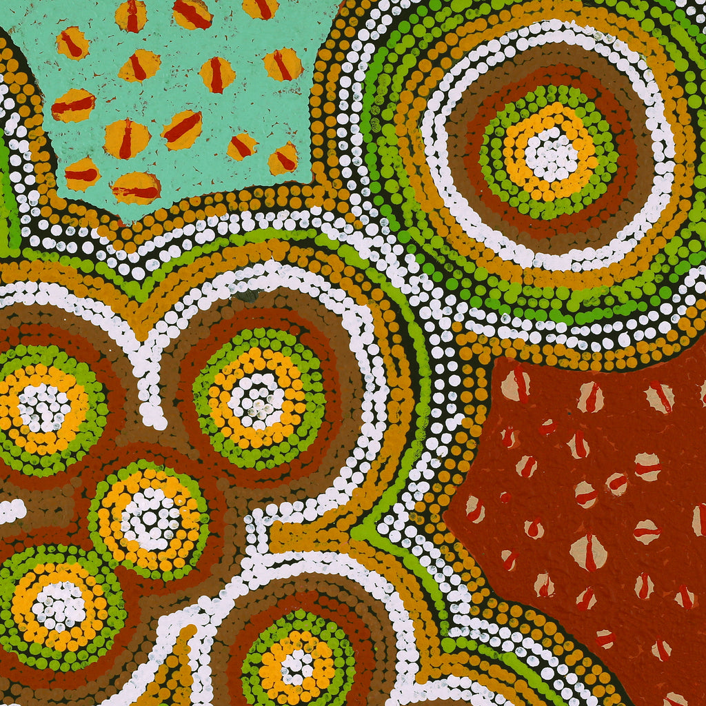 Aboriginal Art by Jennifer Forbes, Kungkarangkalpa (Seven Sisters Story), 61x61cm - ART ARK®