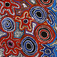Aboriginal Artwork by Joy Nangala Brown, Yumari Jukurrpa, 46x46cm
