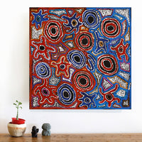 Aboriginal Artwork by Joy Nangala Brown, Yumari Jukurrpa, 46x46cm
