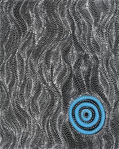 Aboriginal Artwork by Justinna Napaljarri Sims, Yanjirlpirri or Napaljarri-Warnu Jukurrpa (Star or Seven Sisters Dreaming), 50x40cm - ART ARK®