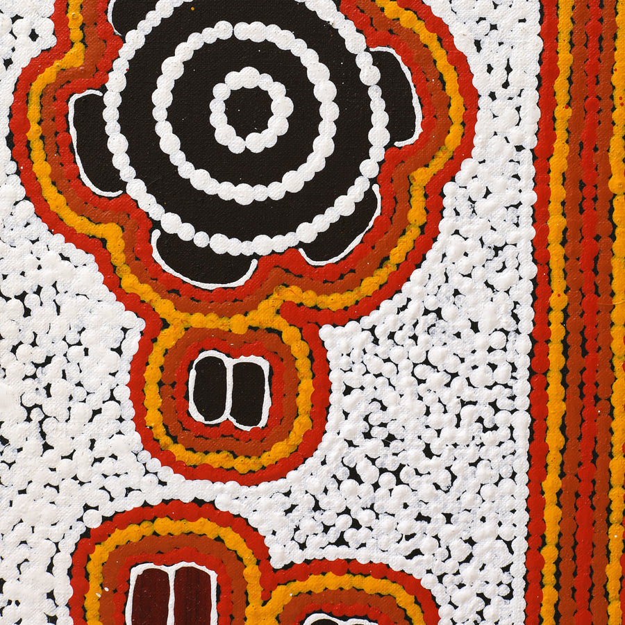 Aboriginal Artwork by Kara Napangardi Ross, Pamapardu Jukurrpa (Flying Ant Dreaming) - Warntungurru, 122x91cm