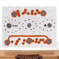 Aboriginal Artwork by Kara Napangardi Ross, Pamapardu Jukurrpa (Flying Ant Dreaming) - Warntungurru, 122x91cm