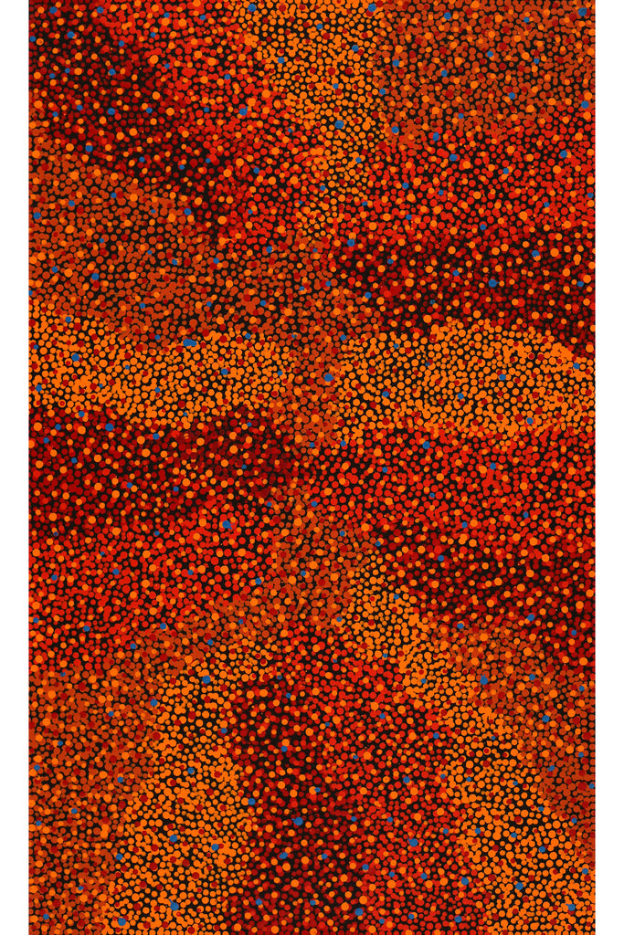 Aboriginal Artwork by Krishana Petrick, Ngapa Jukurrpa (Water Dreaming) - Puyurru, 76x46cm